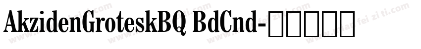 AkzidenGroteskBQ BdCnd字体转换